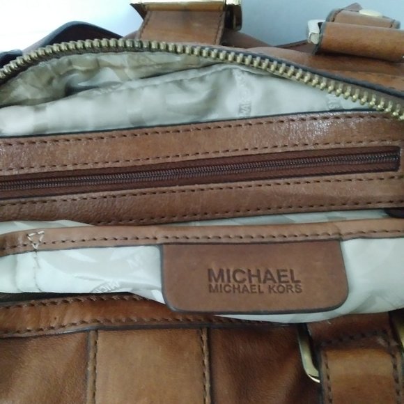 Michael Michael Kors  Brown Leather Purse Satchel Bag RARE - Picture 9 of 16
